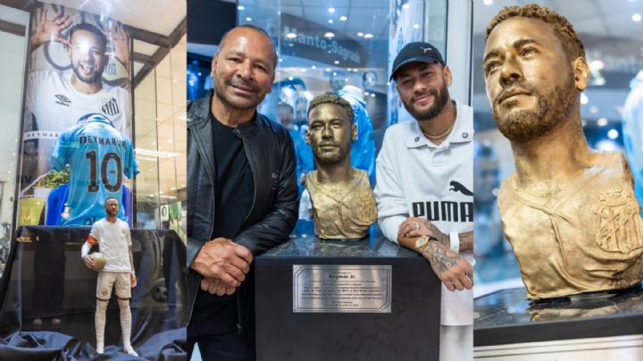 Santos FC homenajea a Neymar con busto y estatua en el Memorial de las Conquistas