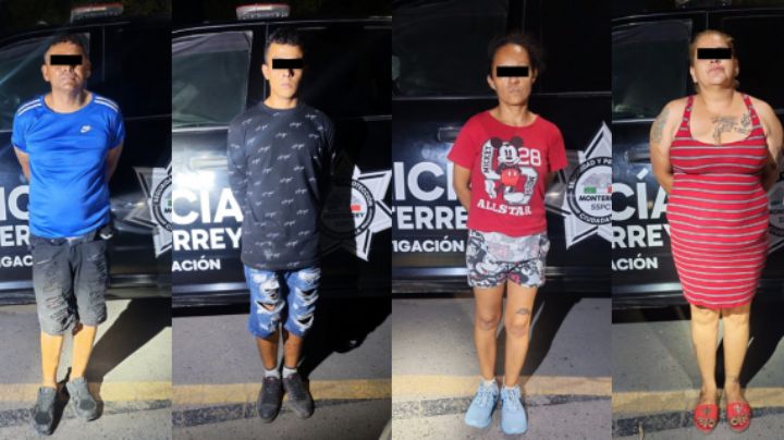 Detienen a 4 implicados por emplayar a un hombre y atarlo a un poste del centro de Monterrey