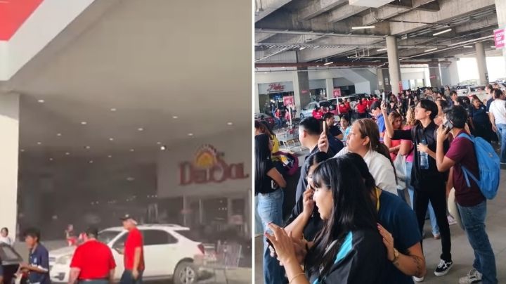 Se registra incendio en plaza comercial en Av. Garza Sada