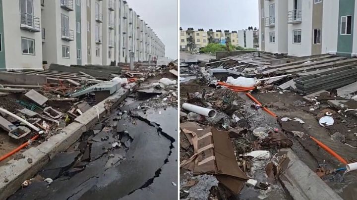 Destruyen lluvias casas del Bienestar en Veracruz