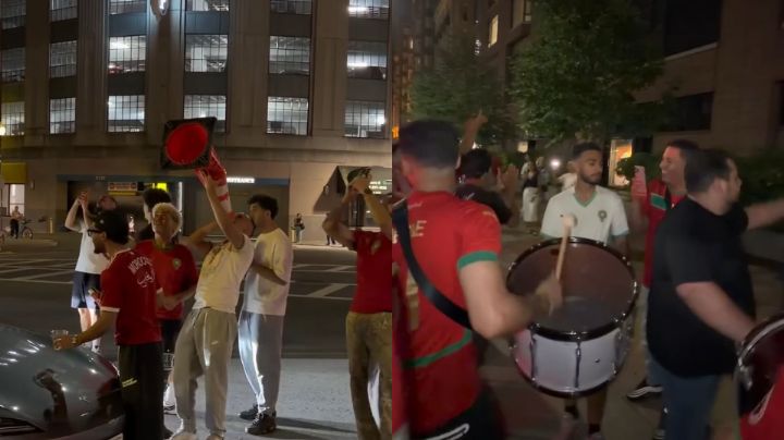 "Lo aprendimos de los mexicanos": Aficionados Marroquis llevan "serenata" al hotel de Francia