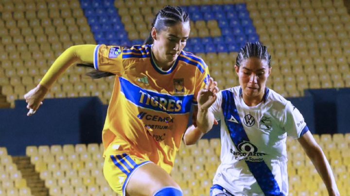 Tigres Femenil aplasta 8-0 a Puebla con póker de Diana Ordóñez en el arranque del Apertura 2026