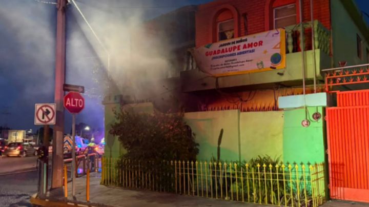 Se incendia jardín de niños en avenida Juan Pablo II en San Nicolás