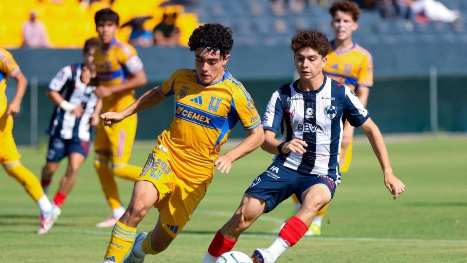 Rayados se impuso 3-2 a Tigres en el Clásico Regio de la categoría Sub-17