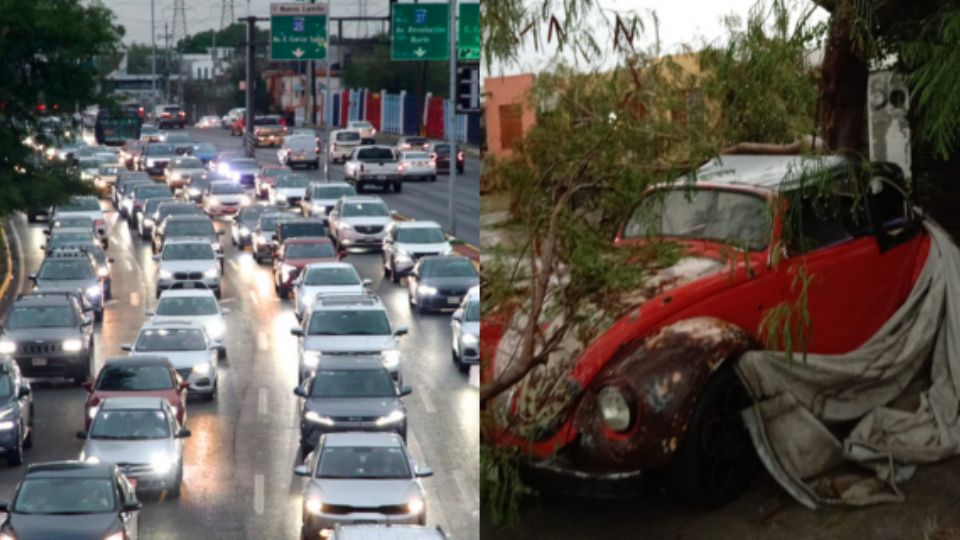Estragos por la lluvia.
