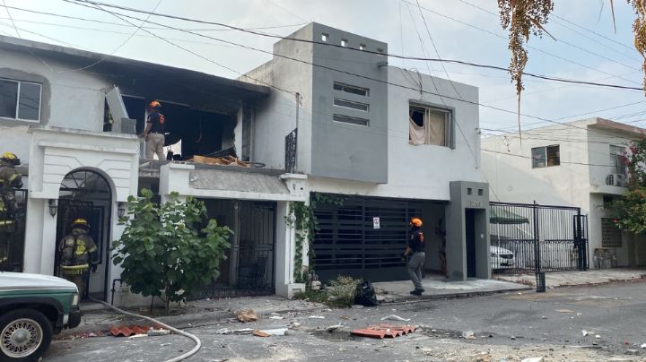 Explosión en una casa deja a dos personas y un perro heridos en Monterrey