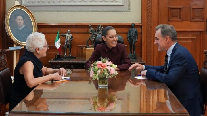 Se reúne Sheinbaum con Niall Ferguson; hablan sobre relación México-EU