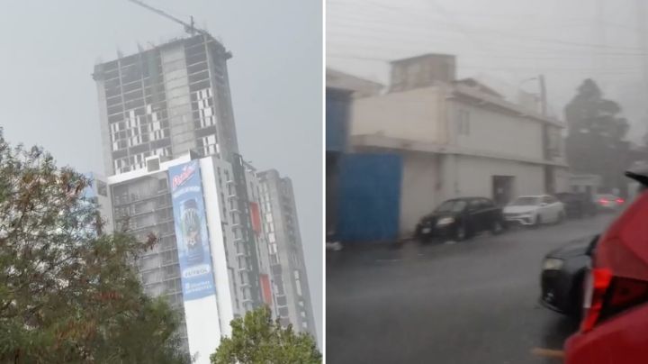 Sorprenden fuertes lluvias a habitantes de Monterrey