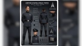 Comparan uniforme de Fuerza Espacial de EU con traje nazi